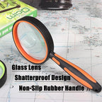 Ocim 2 Pack Magnifying Glass, 75mm 10X Handheld Shatterproof Magnifier Lens - Image 2