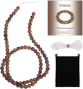 4mm Matte Brown Pictures Jaspers Bead, 15-Inch Matte Round Loose Stone Beads by THRELE