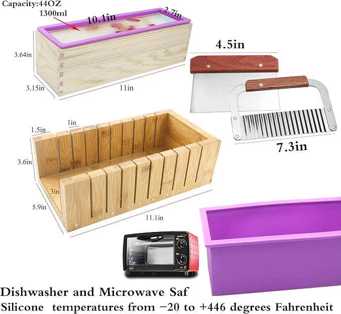 2 PCS Silicone soap molds Making Kit soap loaf bar Making molds - Image 2