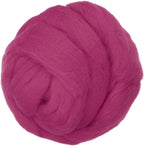 PATIKIL Wool Roving Yarn, 250G/8.8OZ Felting Wool Pure Roving Yarn, Rose Red by PATIKIL