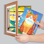 Kids Art Frames, 10x12.5 Front Opening Kids Artwork Frames Changeable, Dark - Image 4