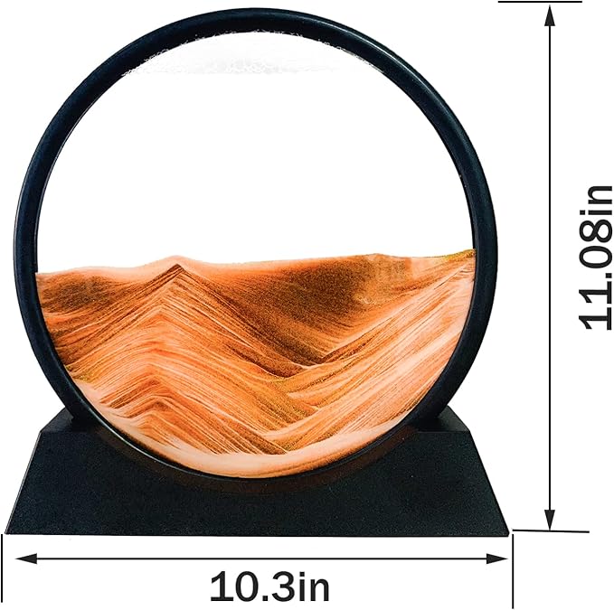 HYUGF 12" Moving Sand Art Picture Decor, 3D Deep Sea Sandscape Liquid Motion - Image 2