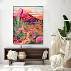 Meothan Paint by Numbers Kit for Adults Beginner 16x20 inch | Cactus Flowers - Image 4