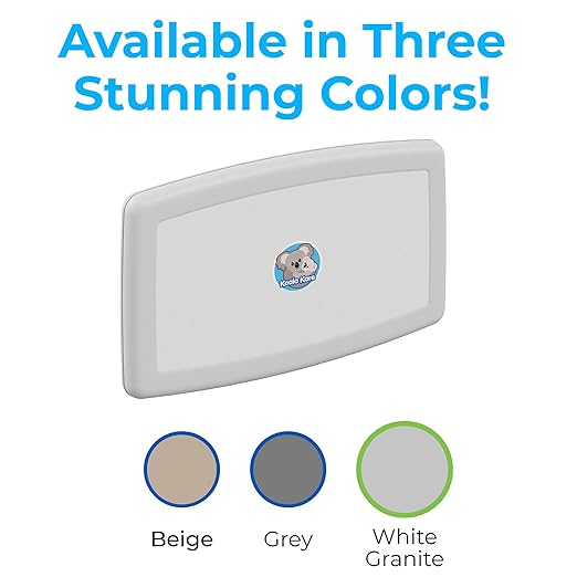 Koala Kare Surface-Mounted Horizontal Baby Changing Station, Model KB300-05 (White Granite)
