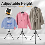Adjustable Shirt Display Stand 32-63 Inch, Foldable Clothing Display Stand - Image 2