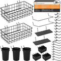INCLY 30PCS Peg Board Organizer Accessories Kit, Pegboard Hooks Assortment by INCLY