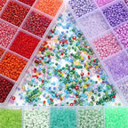 15 Color Glass Seed Tube Bugle Beads Bracelet Jewelry Making Kit, small - Image 4