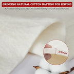 RRKTP Cotton Batting for Quilting，200 g/m² Lightweight Quilt Batting King - Image 2