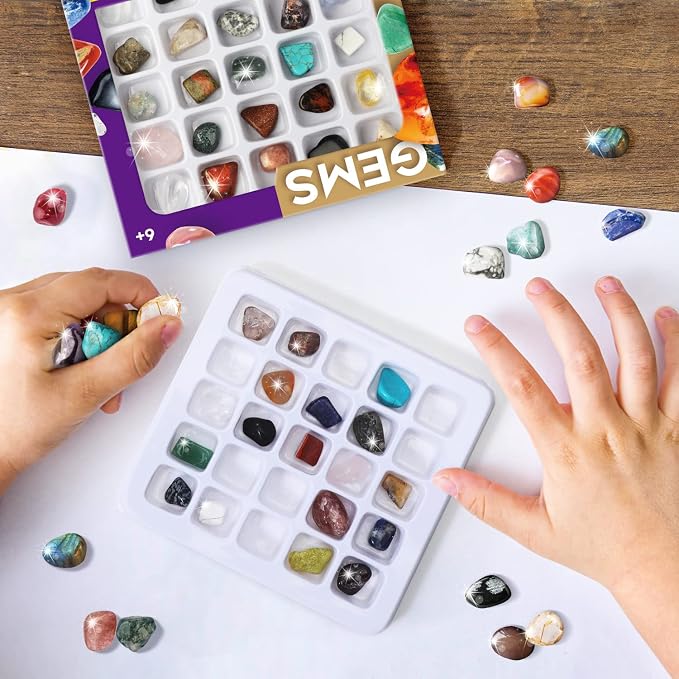 Rock Collection for Kids, 25 Natural Gemstones & Crystals, Gemstone Collection - Image 2