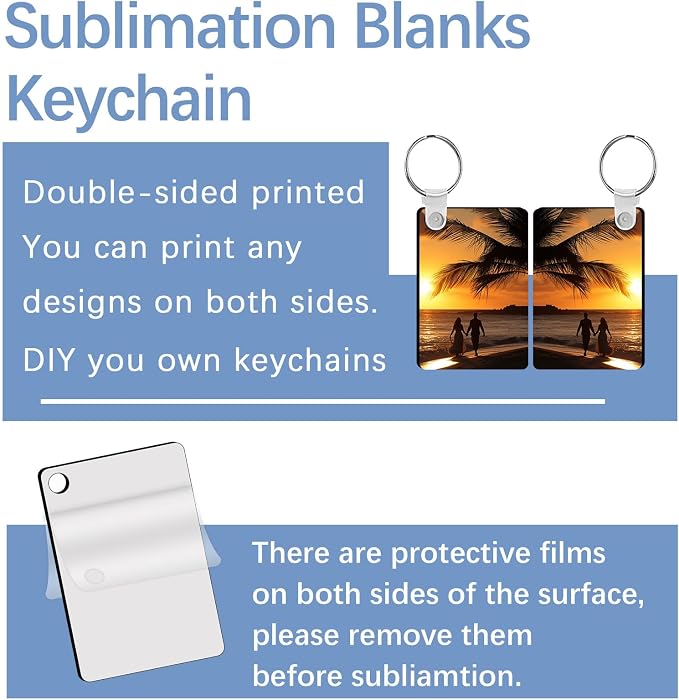 240Pcs Sublimation Keychain Blanks Double Sides 80 MDF Sublimation Keychains - Image 4