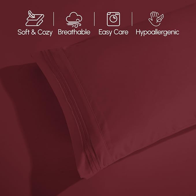 Elegant Comfort Luxurious 1500 Premium Hotel Quality Microfiber 4-Piece Sheet - Image 8