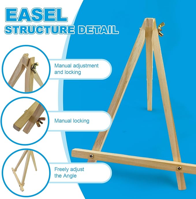 24 Pack 9 Inch Wood Easels, Table Top Easels - Image 3