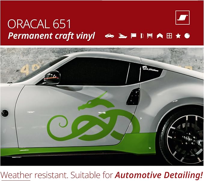 ORACAL 651 Gloss Lime Tree Green Permanent Vinyl Tape Roll – Premium Adhesive - Image 2