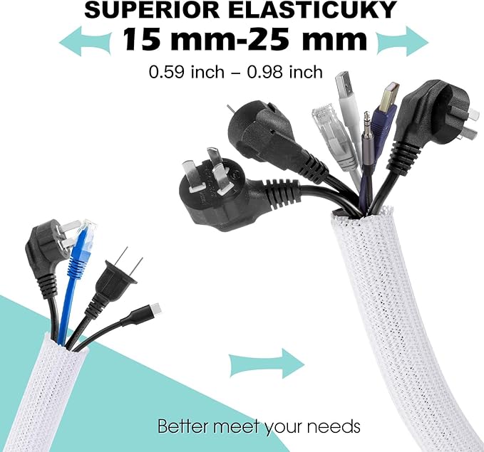 AGPTEK Cable Sleeve, 20ft - Image 2