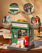 Rolife DIY Mini Building House Miniature Kit-Century Post Office, Miniature - Image 3
