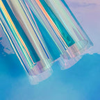 Transparent Waterproof PVC Vinyl 10 Pcs 8.3 x 11.8 inches Iridescent Shine by XHTFauxLeather