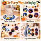 Halloween Punch Needl Kit for Adults Beginners, Easy Embroidery Punch Coaster - Image 6