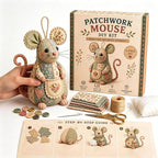 Patchwork Mouse DIY Kit, Handmade Sewing Craft Kit - Image 4