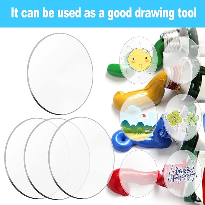 30 Pcs 2 Inch Acrylic Blanks Clear Round Acrylic Circles | Plastic Ornaments - Image 2