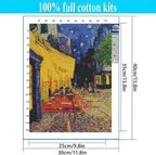 4 Pack Starry Night of Van Gogh Stamped Cross Stitch Kits - Image 5