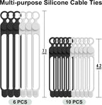 Silicone Cable Ties Cord Organizer Cable Management - Image 6