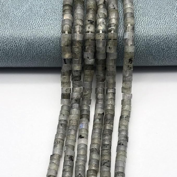 155pcs 3x2mm Genuine Spectrolite Labradorite Heishi Disc Rondelle Spacer Stone - Image 2