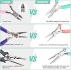 WORKPRO Jewelry Pliers Set, 3 Pack Jewelry Making Tool Kit Includes Mini Needle - Image 5