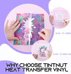 Tintnut Purple Splash Heat Transfer Vinyl Roll, stretch washable, works - Image 3