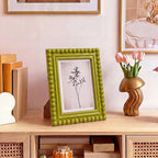 1 Pack 5 x 7 Picture Frame, Wood Beaded Boho Photo Frame, Vintage Photo Display - Image 6