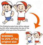 shynek Shrinky Plastic Sheets Keychain Kit, Hole Punch, Scissors - Image 4