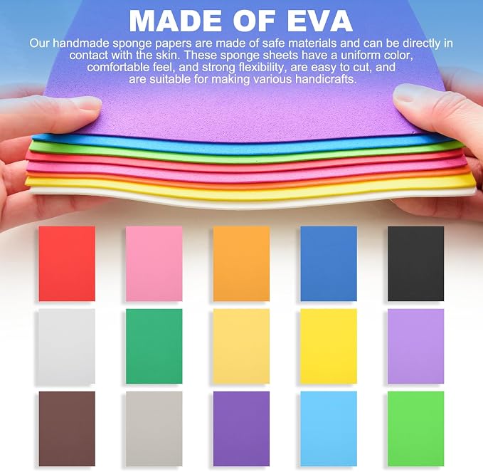 PATIKIL 10Pcs Grey EVA Foam Sheets, 15.7 x 11.8 Inches 1mm Thick Foam Sheets - Image 4