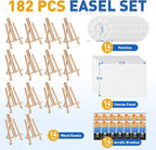 ESRICH 182 Pack Canvas with Easel Set 8 x 10 in Canvas Boards with 11.8 in - Image 6