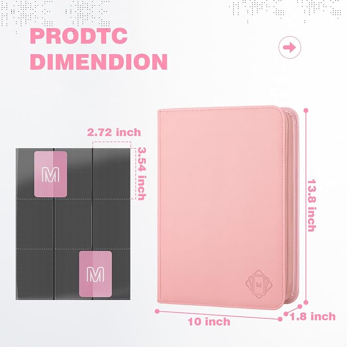 Trading Card Binder with 9 Side Loading Pocket Card Album Hold Up to 540 Cards - Image 5