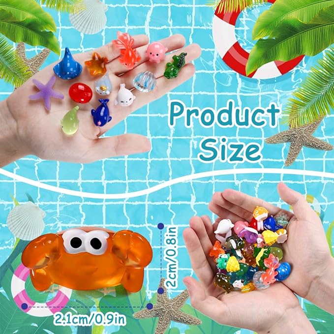 DIYDEC 36pcs Mini Ocean Resin Animals Tiny Sea Animals Figurines Marine - Image 2