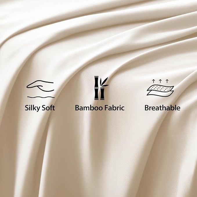 Bamboo Viscose Flat Sheets Only, 400 Thread Count Sateen Weave Full Size Flat - Image 3