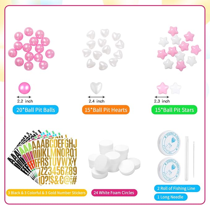 Kpop Theme Party Decorations Metallic Pink DIY Kit Christmas Giant Friendship - Image 6