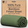 Bambaw 100% Viscose Derived from Bamboo Fitted Sheet Twin Size, 15’’ Deep by Bambaw