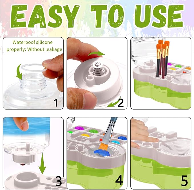 Upgraded Paint Brush Cleaner Tool, Brush Rinser Cup Painting Running Water - Image 5