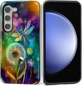for Samsung Galaxy S23 Plus Case, Dragonfly Dandelion Colorful Pattern Glossy 2 by Teonvpu