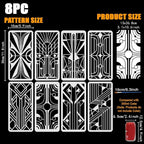 FINGERINSPIRE 8PCS Geometric Modern Decoration Painting Stencil - Image 2