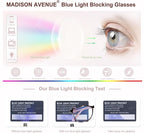 Madison Avenue Blue Light Blocking Glasses Anti Eyestrain UV Glare Blue Light - Image 4