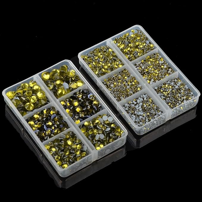 10000Pcs 2-Boxes Mixed Size Hot Fix Round Crystals Gems Glass Stones Hotfix - Image 5