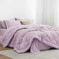Love's cabin Twin XL Comforter Set Light Purple, 5 Pieces Twin XL Bed in a Bag by Lovescabin