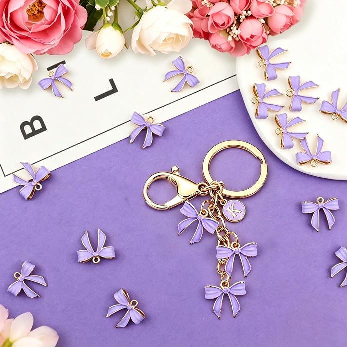 Bow Charms for Bracelet Jewelry Making Cute Bracelet Charms | 18Pcs, Bow Charms - Image 3