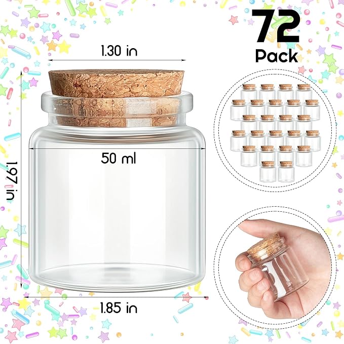 Patelai 72 Pcs Small Glass Jars - Image 3