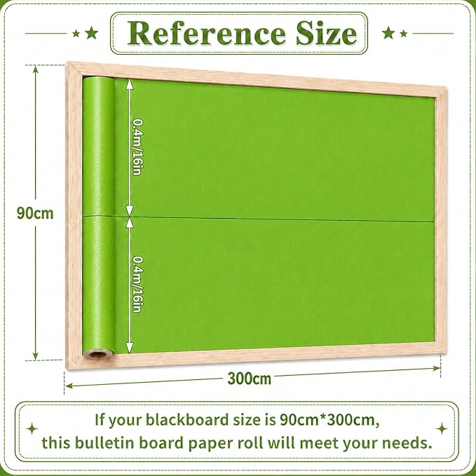 Lime Green Bulletin Board Roll Non-Woven Fabric Poster 16in X 20ft | Back to - Image 3