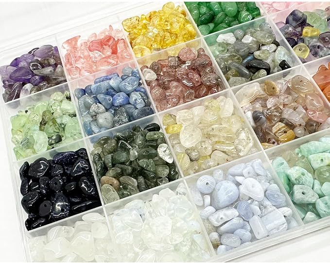 Yephac Gemstone Chips Beads DIY Jewelry Making, Healing Crystals Polishing - Image 4