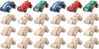 Sumind 12 Pieces Wood DIY Car Toys Unfinished Wooden Cars Paintable Race Cars by Sumind