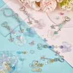 SUNNYCLUE 128Pcs Butterfly Keychain Making Kit Butterflies Beads Colorful - Image 4