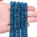 Songxi 5x8mm Natural Deep Blue Chalcedony Stone Rondelle Beads, Gemstone by SongXi